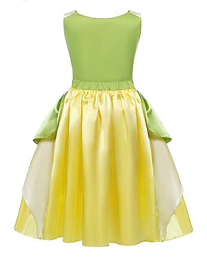 COTRIO Green Fairy Frog Princess Dress Girls Halloween Elf Costume Outfits for Birthday Party
| COTRIO Green Fairy Frog