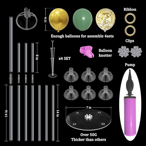 Green and Gold Balloon Stand Centerpiece Table Decorations for Baby Shower Party Decoration (Green gold set4)  
Green an