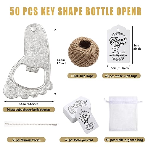 High-Quality Silver Baby Footprint Keychains with Bottle Opener for Baby Showers and Souvenir Giveaways
| Silver Baby F