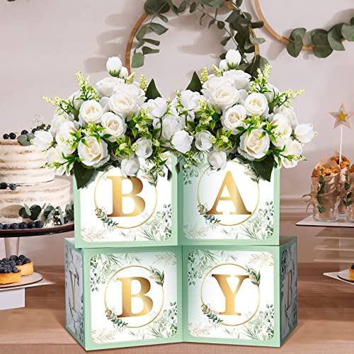 Bucherry Green Sage Green Leaf Baby Shower Party Decorations with Letters for Rustic Table Display
| Bucherry Baby Flow