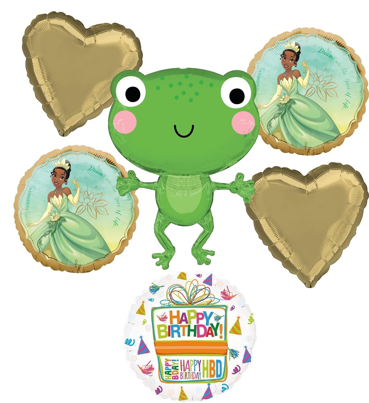 Tiana Birthday Party Supplies Princess and Frog Balloon Bouquet Decorations for Kids
| Tiana Birthday Party Supplies Pr