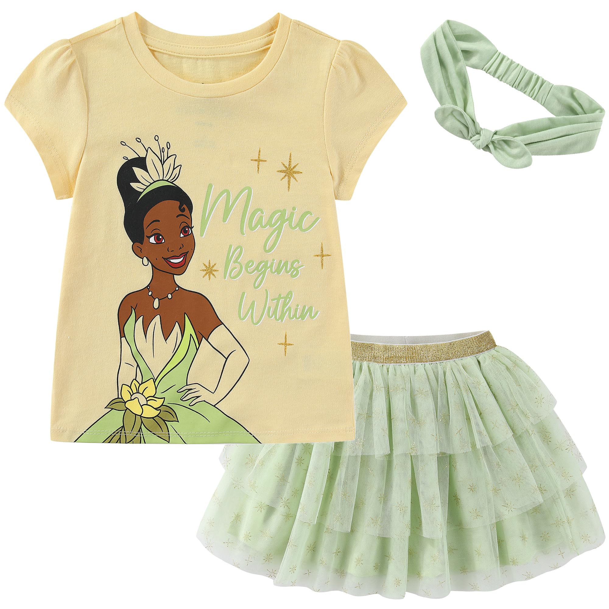 Disney Princess Moana Frozen Short Sleeve Shirt and Tulle Skirt Set for Toddler and Big Kids
Disney Princess Moana Froze